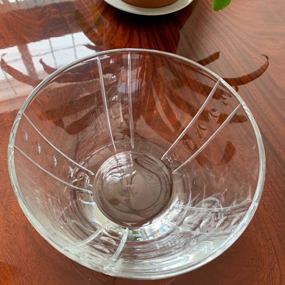 Crystal salad , fruit vase